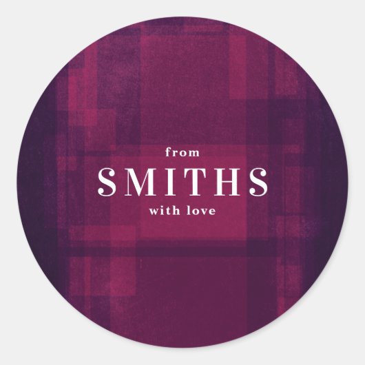 Roze en Paarse kerstfeestdag Sticker (Voorkant)