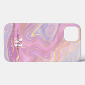 Roze en Paarse kristallijne driekleurig gekont Case-Mate iPhone Case (Achterkant (horizontaal))