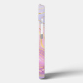 Roze en Paarse kristallijne driekleurig gekont Case-Mate iPhone Case (Achterkant / Links)