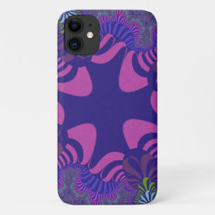 Roze en Paarse kruis iPhone 11 Hoesje