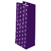 Roze en Paarse lentebloesempatroon Wijn Cadeautas (Achterkant Gekanteld)