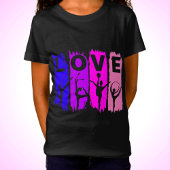 Roze en Paarse liefde Rhythmic Gymnastiek T-shirt