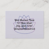Roze en Paarse Lotus Business Information Card Klantenkaartje (Voorkant)