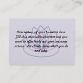 Roze en Paarse Lotus Business Information Card Klantenkaartje (Achterkant)