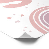Roze en paarse malle regenboog. Kinderen monogram  Poster (Hoek)