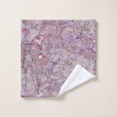 Roze en Paarse marmer Bad Handdoek (Wasdoekje)