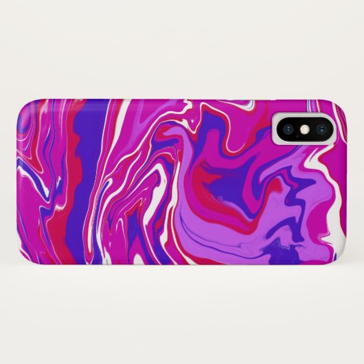 Roze en Paarse marmer Swirls Case-Mate iPhone Case (Achterkant (horizontaal))