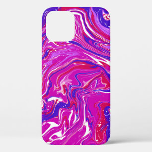 Roze en Paarse marmer Swirls iPhone 12 Pro Hoesje