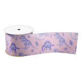 Roze en Paarse Meisjes Dinosaurus Gift Lint (Spoel)