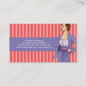 Roze en Paarse  Mode Visitekaartje (Achterkant)