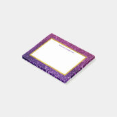 Roze en Paarse mousserende glitterstenen Post-it® Notes (Schuin)