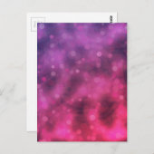 Roze en Paarse mousserende lampjes Briefkaart (Voorkant / Achterkant)