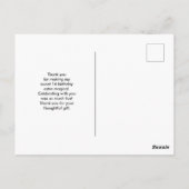 Roze en Paarse mousserende stenen Dank u wel Briefkaart (Achterkant)