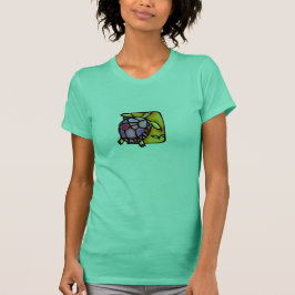 Roze en Paarse mozaïekstijl Turtle T-shirt