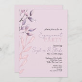 Roze en Paarse partij voor Paarse inzet Kaart (Voorkant / Achterkant)