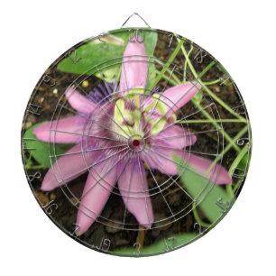 Roze en Paarse Passionflower Dart Board Dartbord