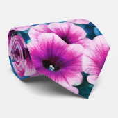 Roze en Paarse Petunia Flowers Stropdas (Opgerold)