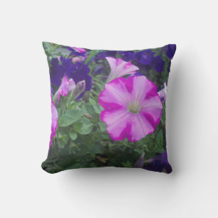Roze en Paarse Petunias Buitenkussen