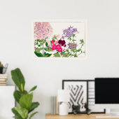 Roze en Paarse Phlox Flowers, gemaakt door Tanigam Poster (Thuiskantoor)