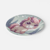 Roze en Paarse Pony in Dreamy Meadow Paper Bord (Gekanteld)
