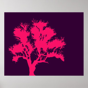 Roze en Paarse Poster