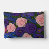 Roze en Paarse Roos Print Cut Sew Bag Etui (Achterkant)
