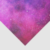 Roze en Paarse ruimte en sterren Faux Galaxy Tissuepapier (Detail)