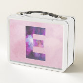 Roze en Paarse ruimte Galaxy Letter E (Achterkant)