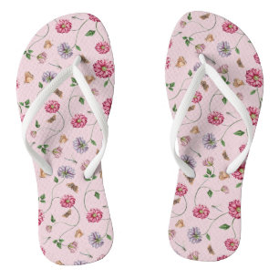 Roze en Paarse sinaasappel Teenslippers