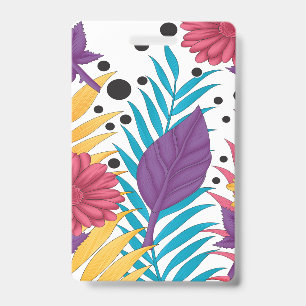 Roze en paarse snijbloemen met ingewikkelde bloemb badge