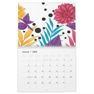 Roze en paarse snijbloemen met ingewikkelde bloemb kalender