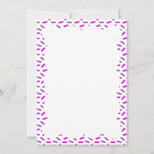 Roze en Paarse Sprinkle Wavy Border Blank Custom Kaart (Voorkant)