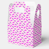 Roze en Paarse Sprinkles Patroon Custom Bedankdoosjes (Geopend)