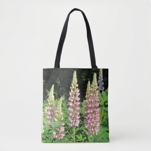 Roze en Paarse standaard Mn Lupine Draagtas (Voorkant)