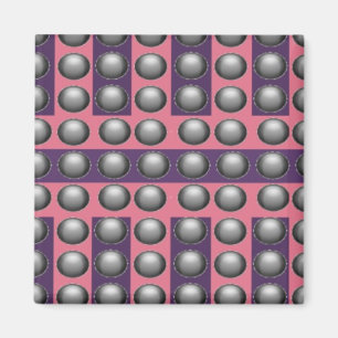 Roze en paarse stippenpatroon magneet