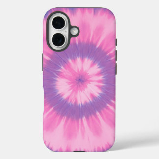 Roze en paarse stropdas-kleurstof telefoonhoesje iPhone 16 hoesje