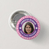 Roze en Paarse Student Body Campaign Ronde Button 3,2 Cm (Voorkant /achterkant)
