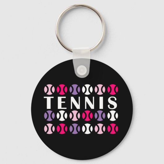 Roze en💜 paarse tennis🎾 sleutelhanger (Voorkant)