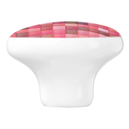 Roze en Paarse Tile-mozaïek Keramische Knop (Zijkant)