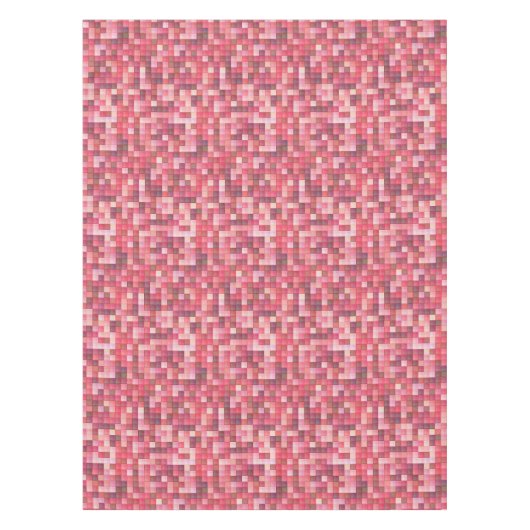 Roze en Paarse Tile-mozaïek Tafelkleed (Voorkant)