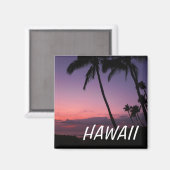 Roze en paarse tropische Haswaii zonnemagneet Magneet (Voorkant / Achterkant)