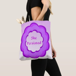 Roze en Paarse ventilator Ze bleef Canvas tassen