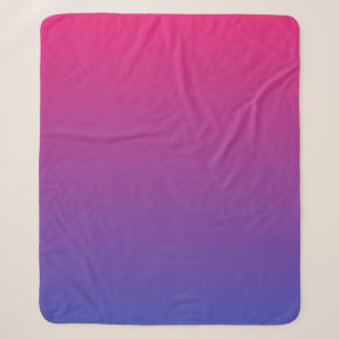 Roze en paarse verloopkleuren sherpa deken