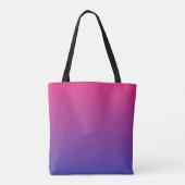 Roze en paarse verloopkleuren tote bag (Achterkant)