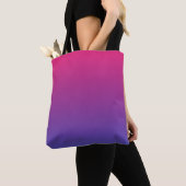 Roze en paarse verloopkleuren tote bag (Dichtbij)
