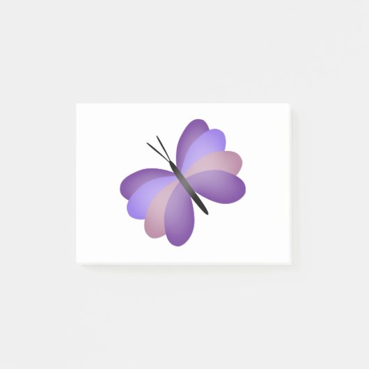  roze en Paarse vlinder Post-it® Notes (Voorkant)