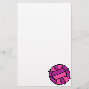 Roze en Paarse volleybal Briefpapier