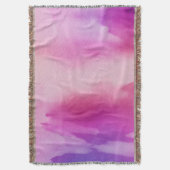 Roze en Paarse waterkleur Positieve ruimte Deken (Voorkant Verticaal)