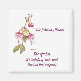 roze en paarse waterverf fuchsia bloem magneet