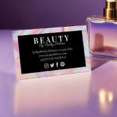 Roze en Paarse Waterverf Holografisch ontwerp — Sc Visitekaartje